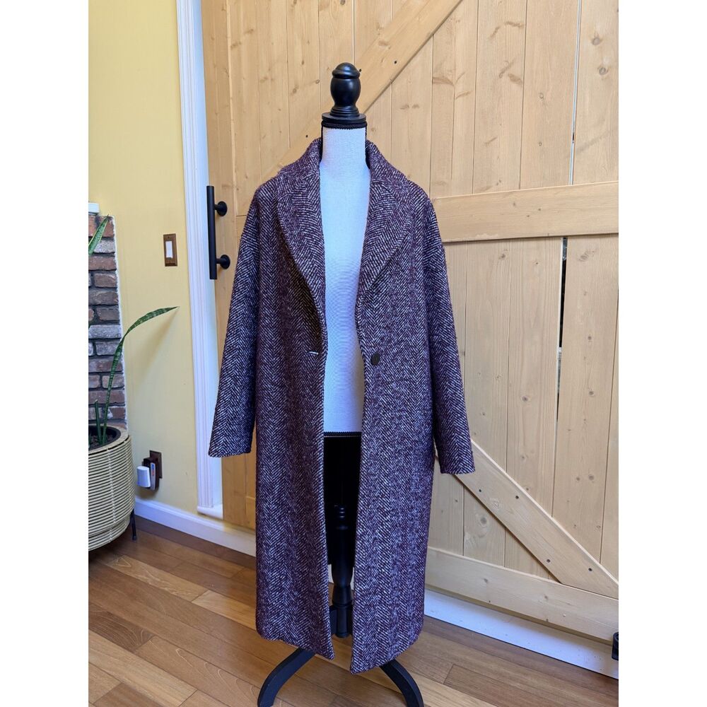 Theory Long Wool Winter Coat Size TP
